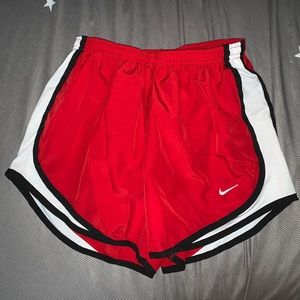 Red Nike Athletic/Running Shorts